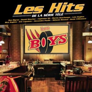 Recto de la pochette de l'album, Les Boys - Les Hits de la série télé.